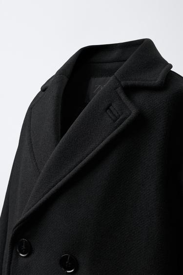 WOOL BLEND COAT - Black by Zara
