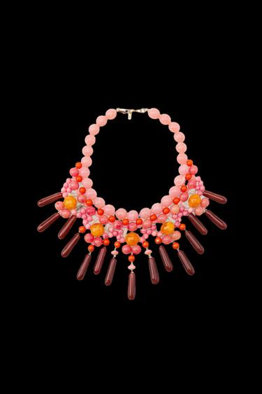 COLLAR BOLAS RESINA - Rosa de Zara