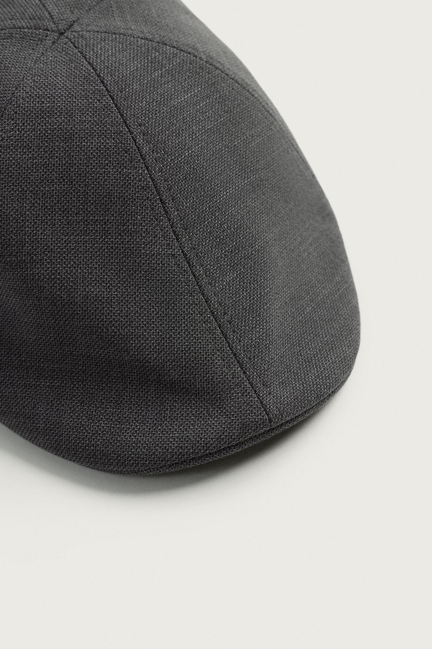 Мужские головные уборы Zara Textured Beret, цвет: Синий серый — фото 5