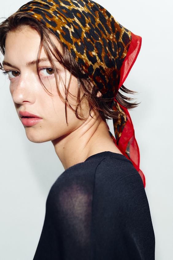 ANIMAL PRINT MODAL SILK SCARF