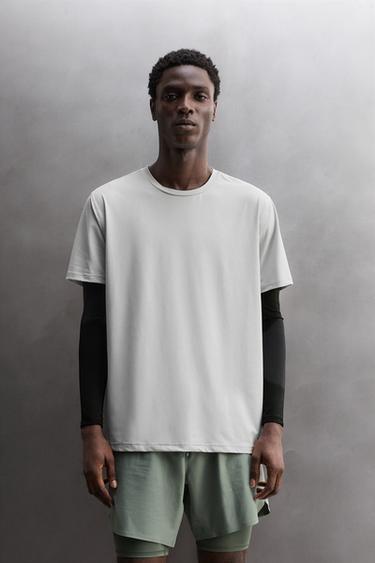 BASIC TECHNICAL T-SHIRT - Light grey by Zara - Image 1