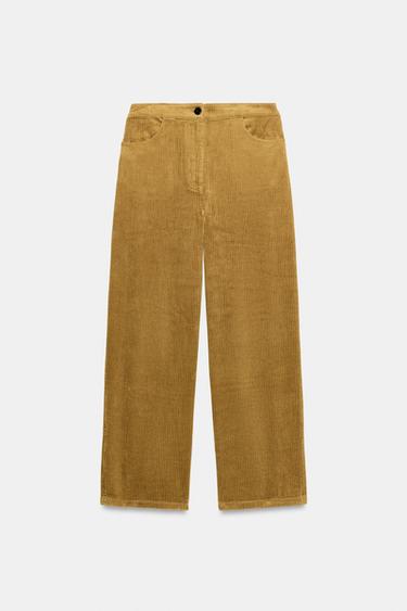 PANTALÓN PANA ZW COLLECTION - Curry de Zara - Imagen 0