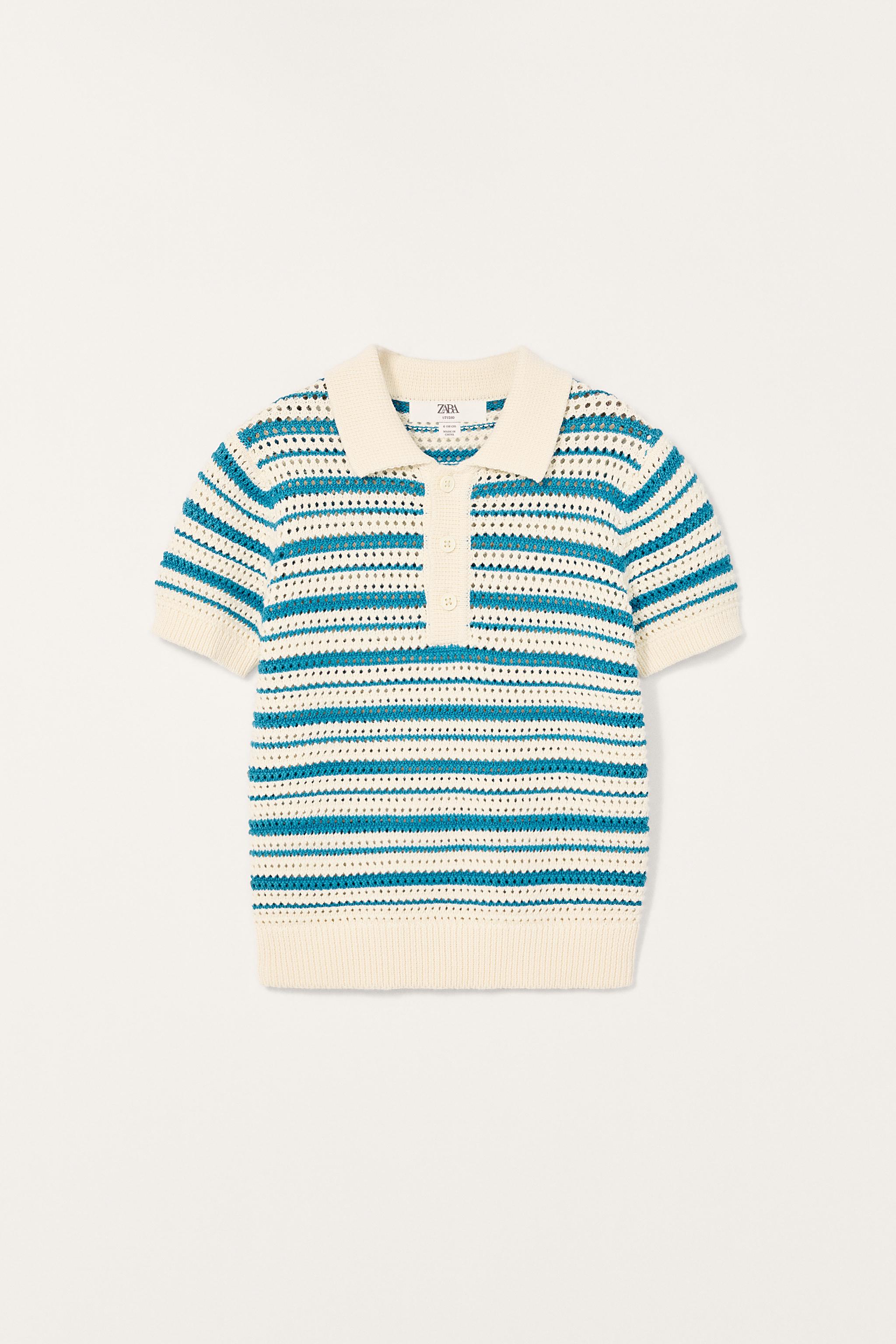 ★ZARA★ STRIPED KNIT POLO SHIRT - LIMITED EDITION STRIPED KNIT POLO SHIRT LIMITED EDITION - striped | ZARA
