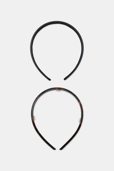 PACK OF 2 SLIM MIXED HEADBANDS - Multicoloured by Zara