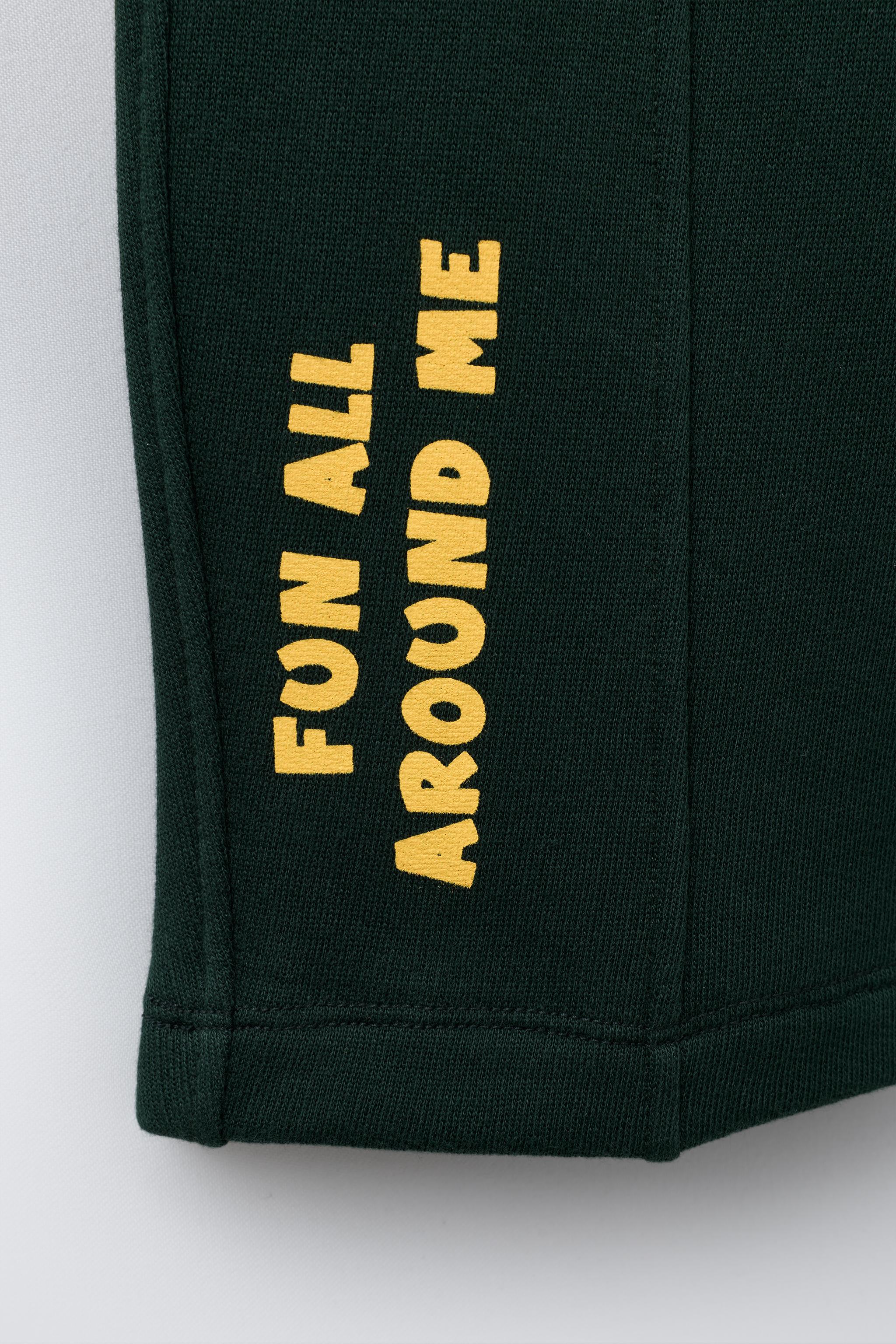 PANTALON EN MOLLETON BALLOON À INSCRIPTION