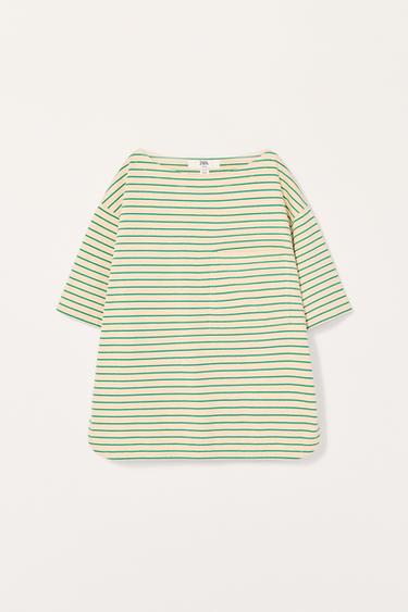 T-SHIRT À RAYURES ET POCHE ÉDITION LIMITÉE - rayures de Zara