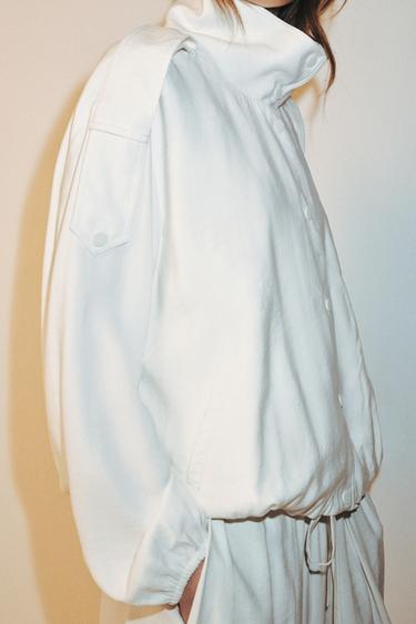 HIGH NECK JACKET - Oyster-white by Zara - Image 2