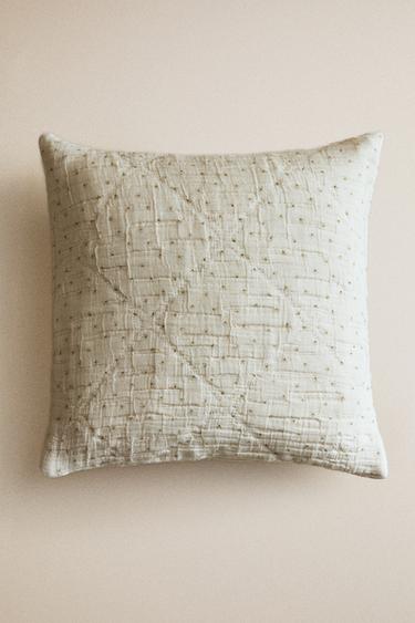 Zaras BLOMMIGT KUDDÖVERDRAG I MUSLIN FÖR BARN - Grön