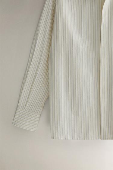 STRIPED SHIRT - Ecru by Zara - Image 1