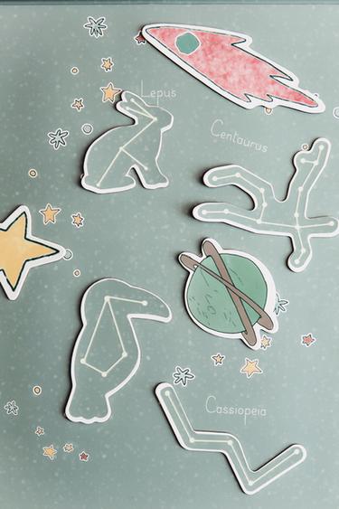 CHILDREN'S MAGNETIC CONSTELLATIONS BOOK - Blue by Zara