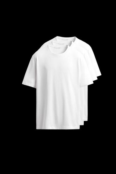 3ER-PACK MEDIUM-WEIGHT-SHIRTS - Weiß von Zara