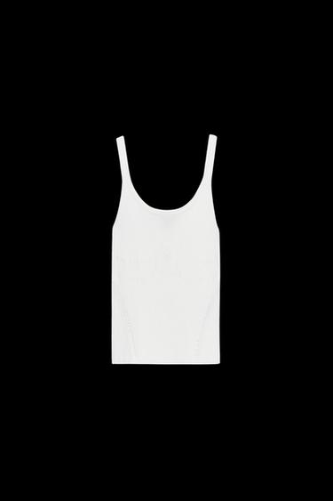 Figurbetontes Stricktop - Weiß von Zara - Bild 0