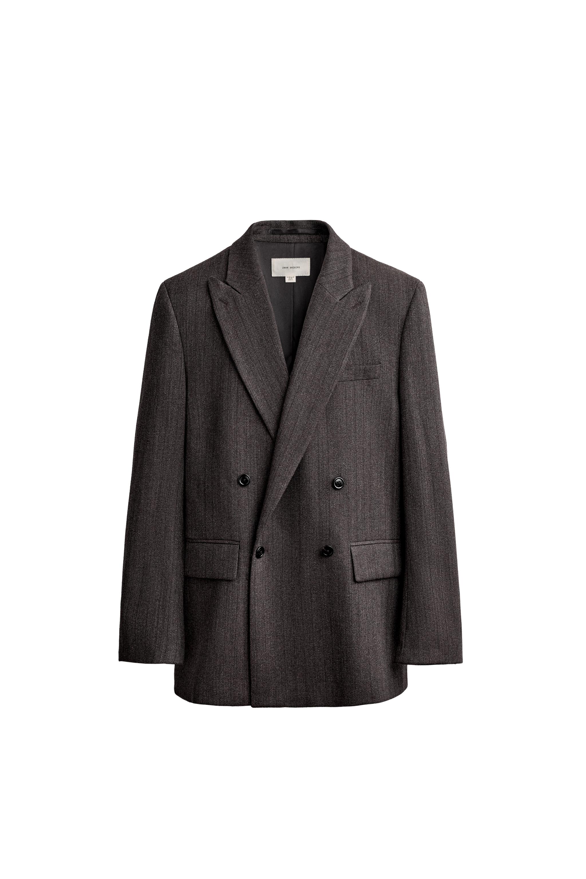 BLAZER CRUZADA TRAJE 100% LANA MANTECO®