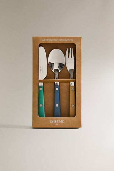 CHILDREN'S COLOURED CUTLERY SET - Multicoloured by Zara - Image 4