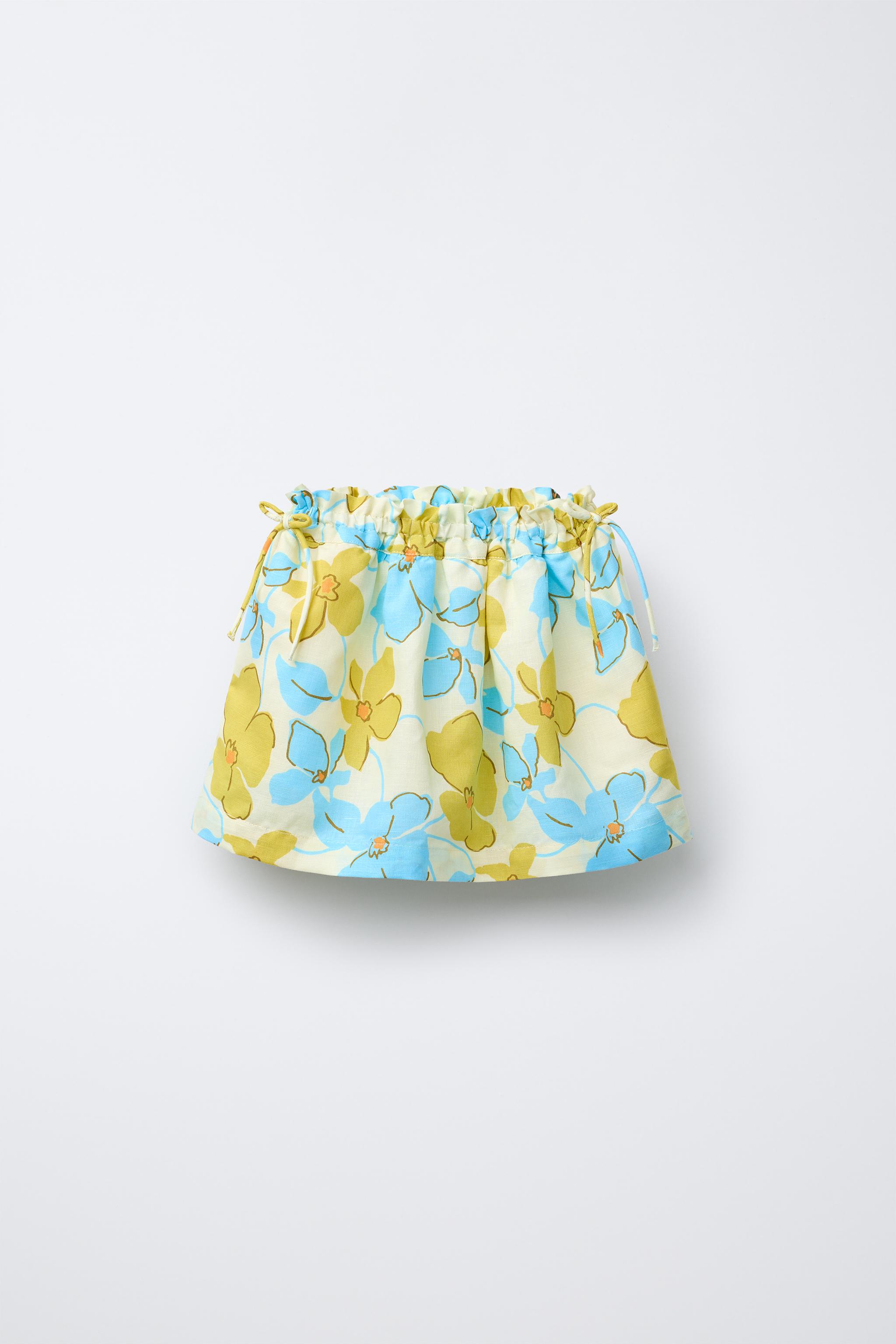 【日本入手困難】プラダ Floral print linen miniskirt スカート ZARA NEW WOMAN FLORAL LONG PRINTED SKIRT A-LINE XS-XXL 3111