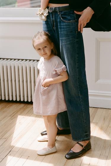 LEATHER BALLERINAS - Ecru White by Zara