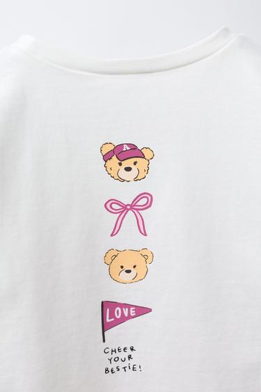 PRINTED T-SHIRT - Oyster-white by Zara - Image 3