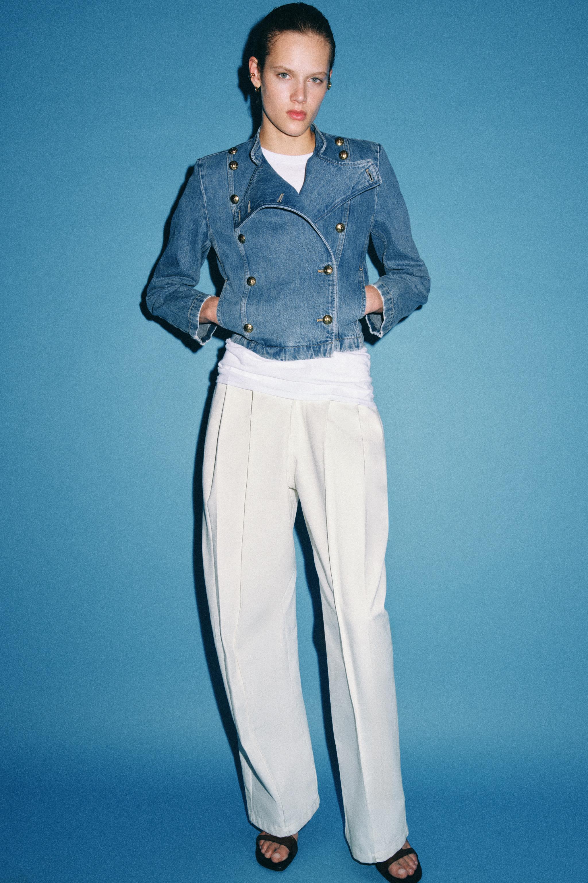 ZW COLLECTION OMUZ DETAYLI DENIM CEKET - Görsel 3