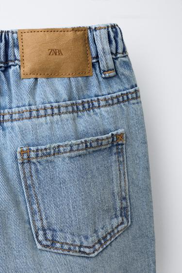 RIPPED LOW BAGGY JEANS - Blue by Zara - Image 3