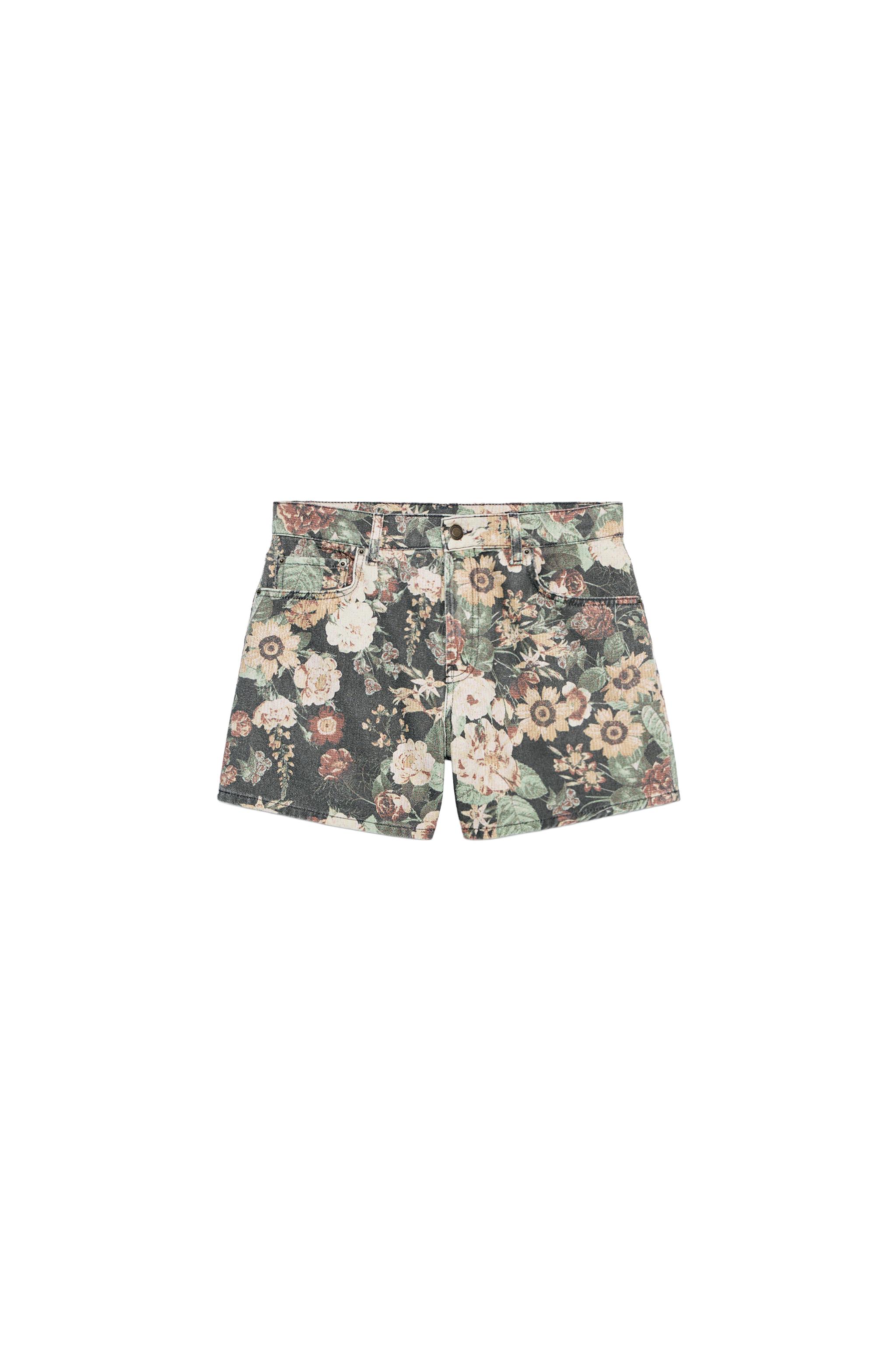ZW COLLECTION フラワー柄ショートパンツ - マルチカラ― | ZARA Japan