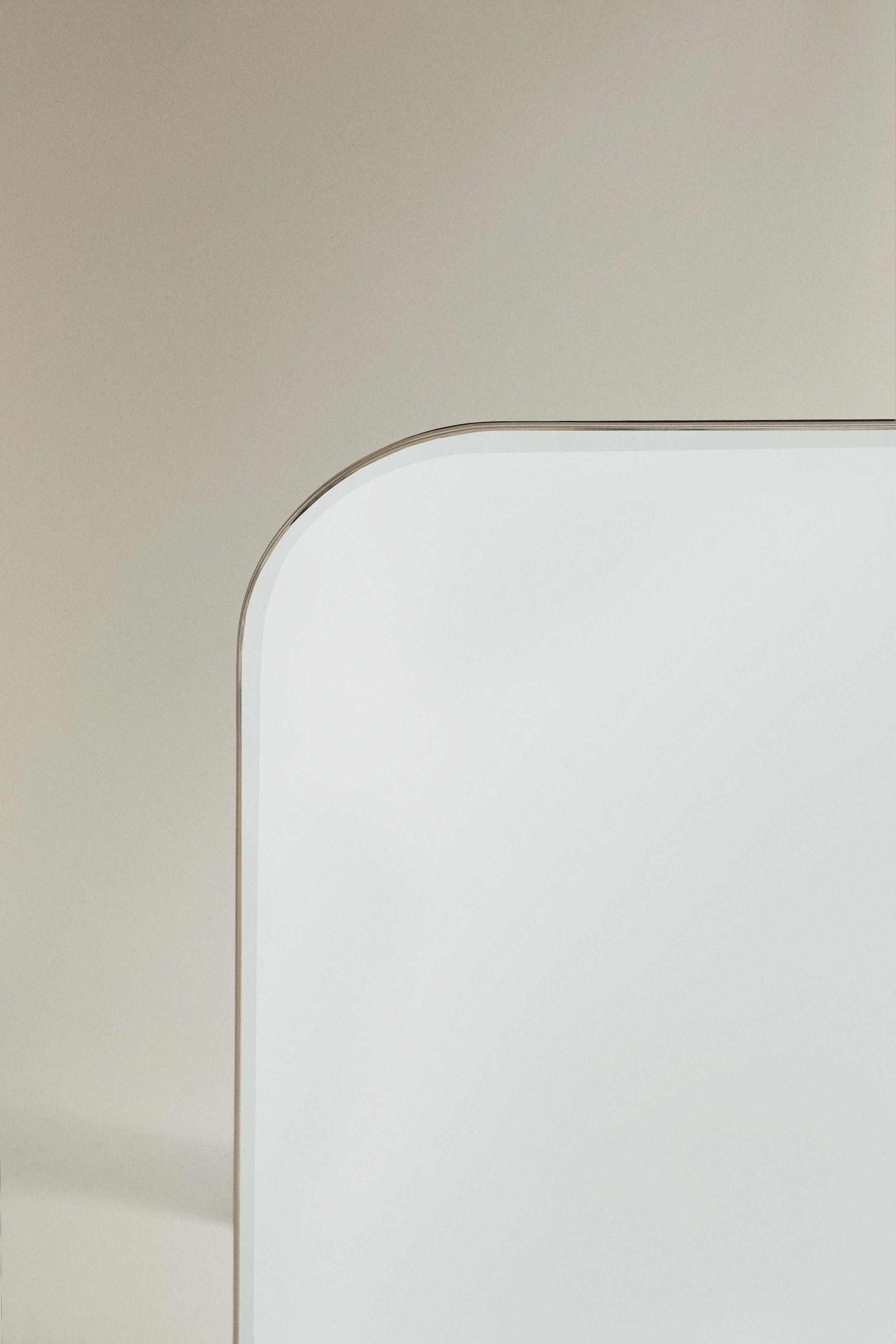 ROUNDED BORDER WALL MIRROR - Matte silver | ZARA United States