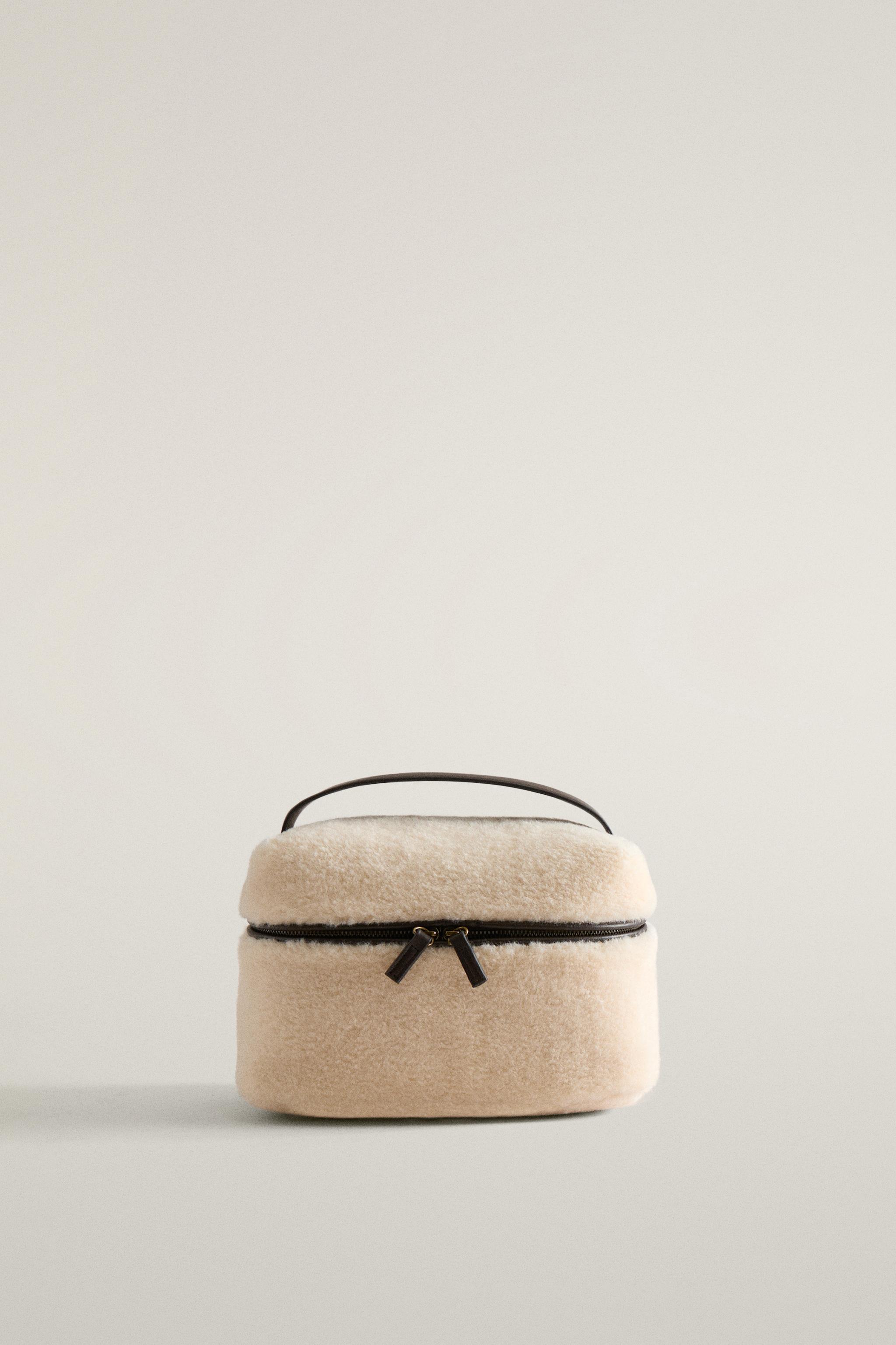 SHEARLING MAKEUP BAG