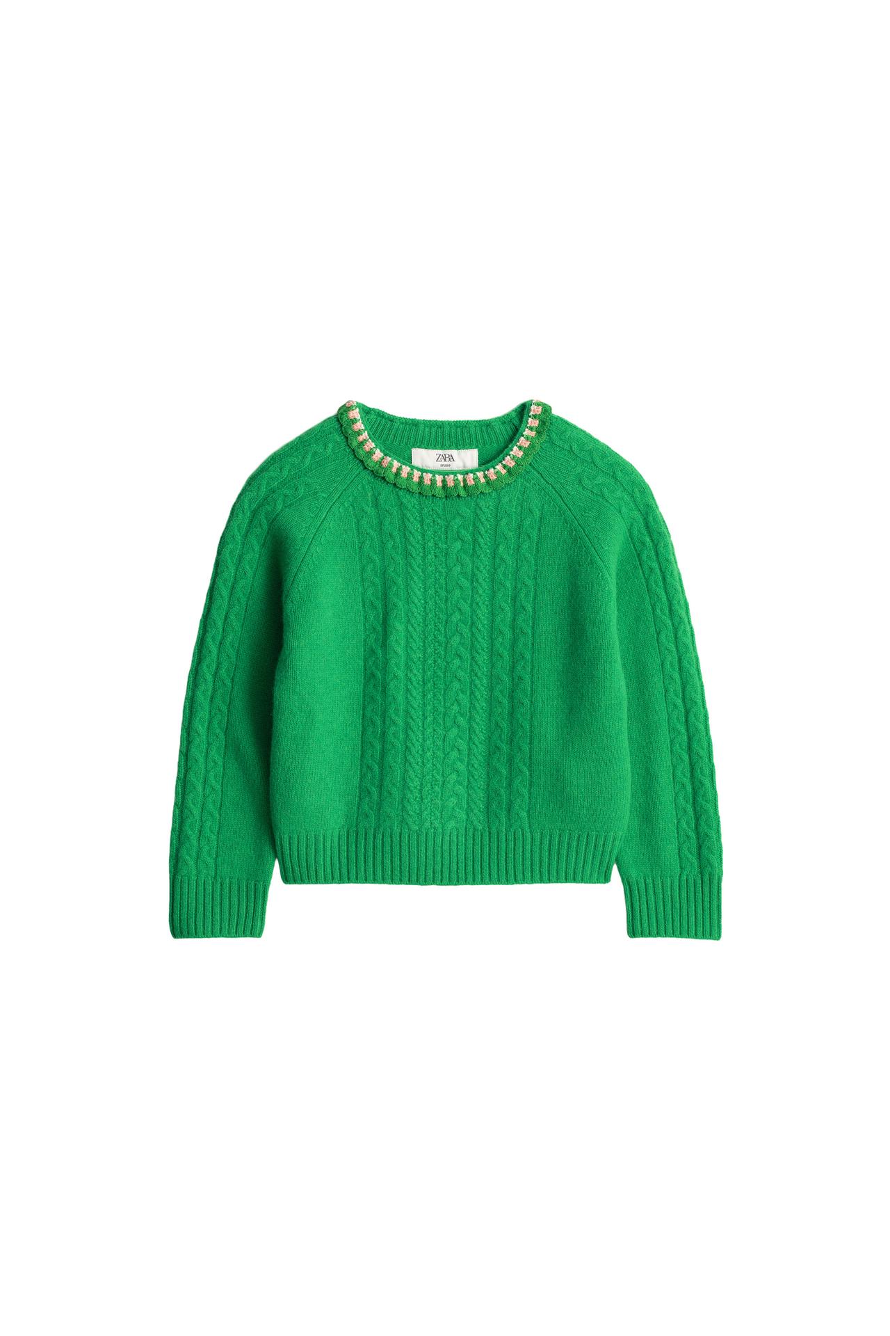 100% WOOL JUMPER WITH CROCHET NECK LIMITED EDITION