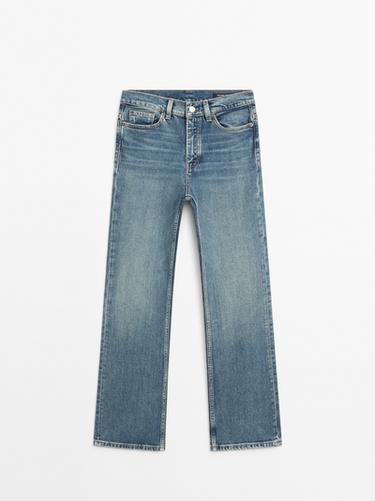 Jeans bootcut fit tiro alto - Azul agua de Zara