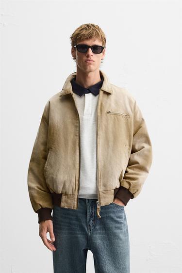 VYBLEDNUTÁ BOMBER BUNDA - stredná ťavia zn. Zara