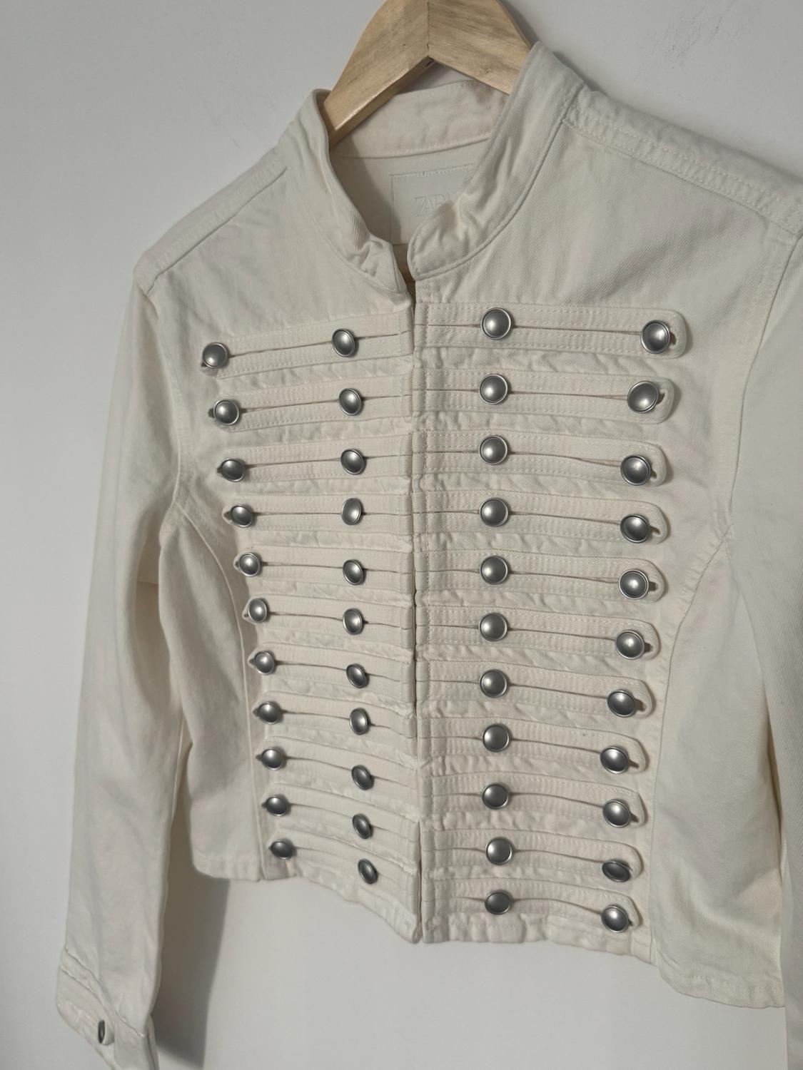 TRF FITTED DENIM JACKET WITH BUTTONS - Image 4