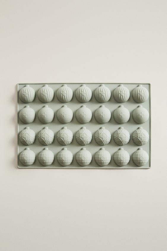 SILICONE CHRISTMAS BAUBLE MOULD - Sea green by Zara - Image 0