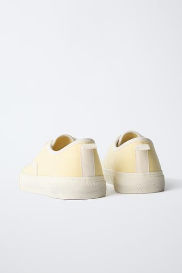 CASUAL LACE-UP SNEAKERS - Yellow by Zara - Image 5
