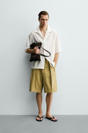 CAMISA FLUIDA RELAXED FIT - Blanco roto de Zara