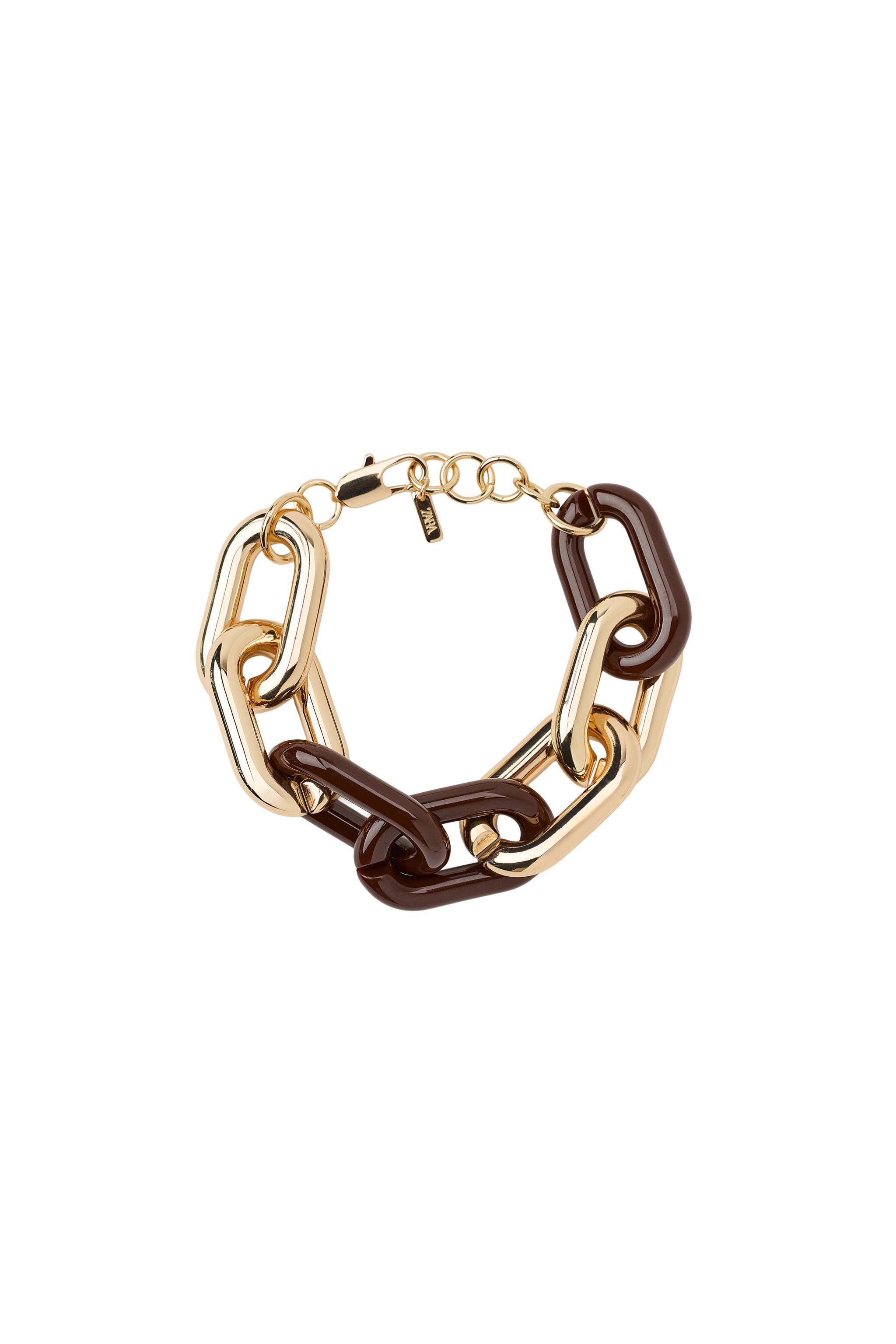 CONTRAST CHAIN LINK BRACELET - Golden | ZARA South Africa