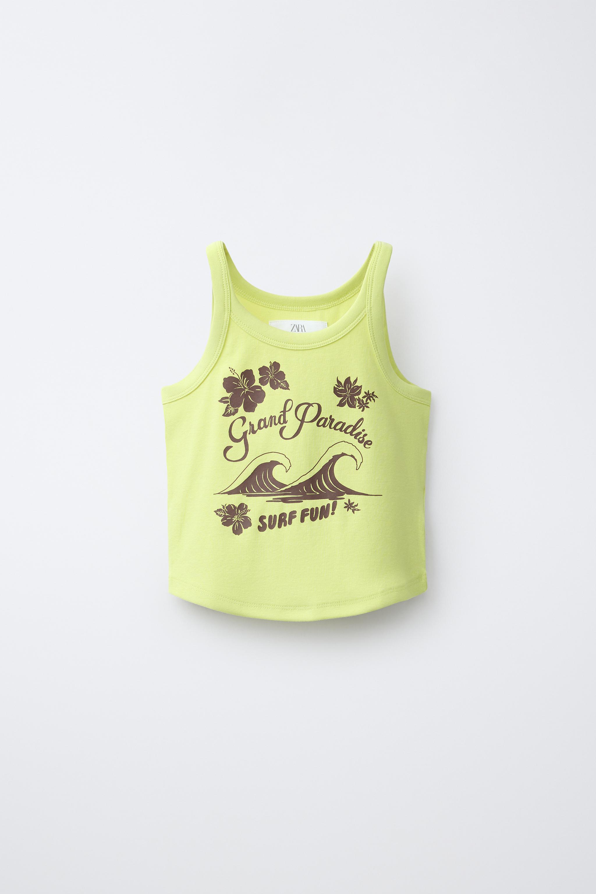 SURF PRINT TOP — Lime