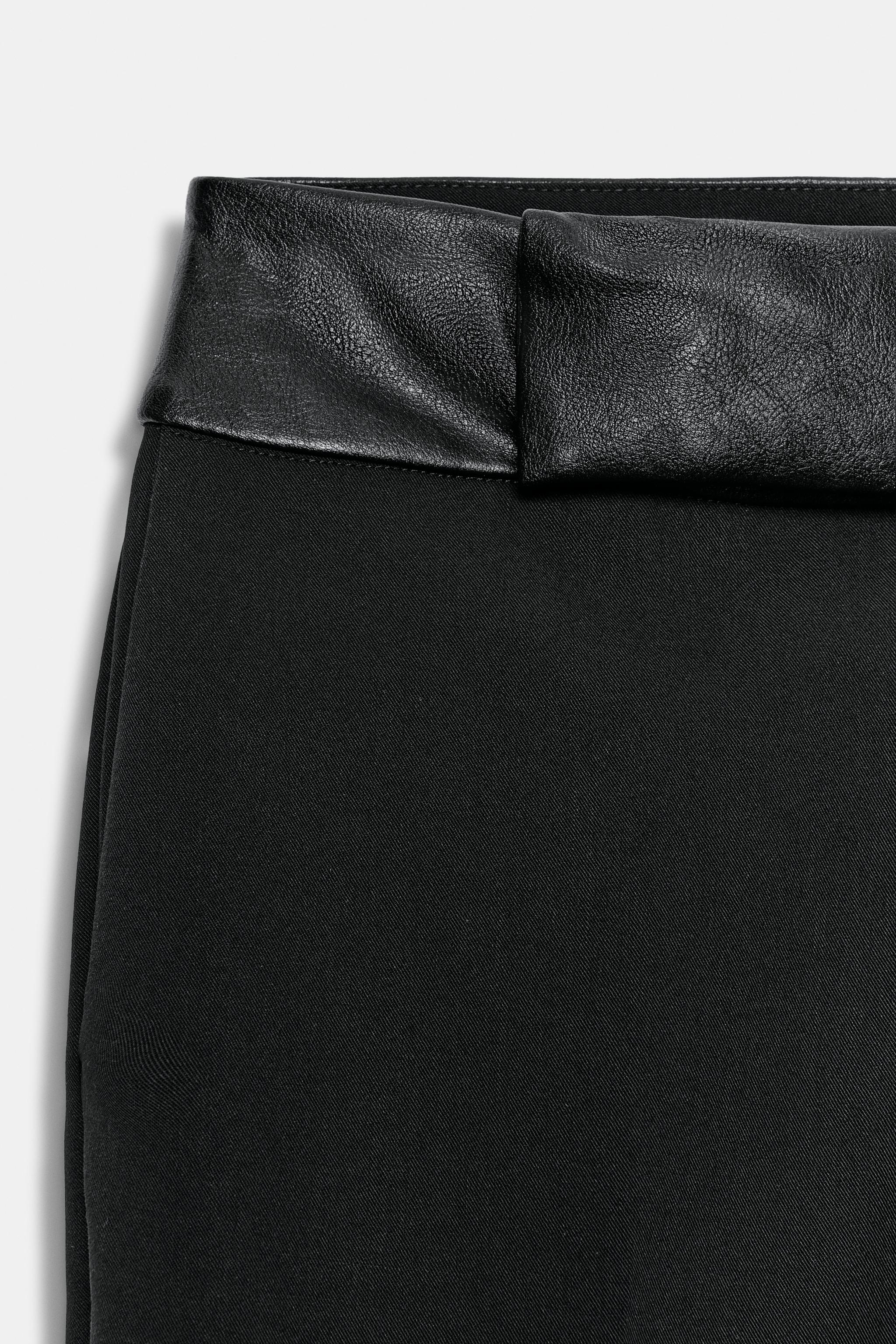 Женские брюки Zara COMBINED STRAIGHT PANTS — фото 9