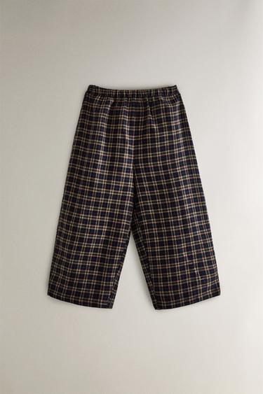 CHILDREN’S CHRISTMAS CHECK FLANNEL PYJAMA SET (SET OF 2) - red/navy by Zara - Image 3