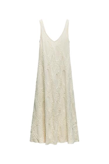 TEXTURED SLIP DRESS