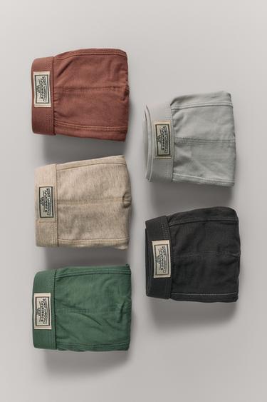 6-14 ÅR/PAKKE MED FEM BOXERSHORTS MED MÆRKE - Flerfarvet fra Zara