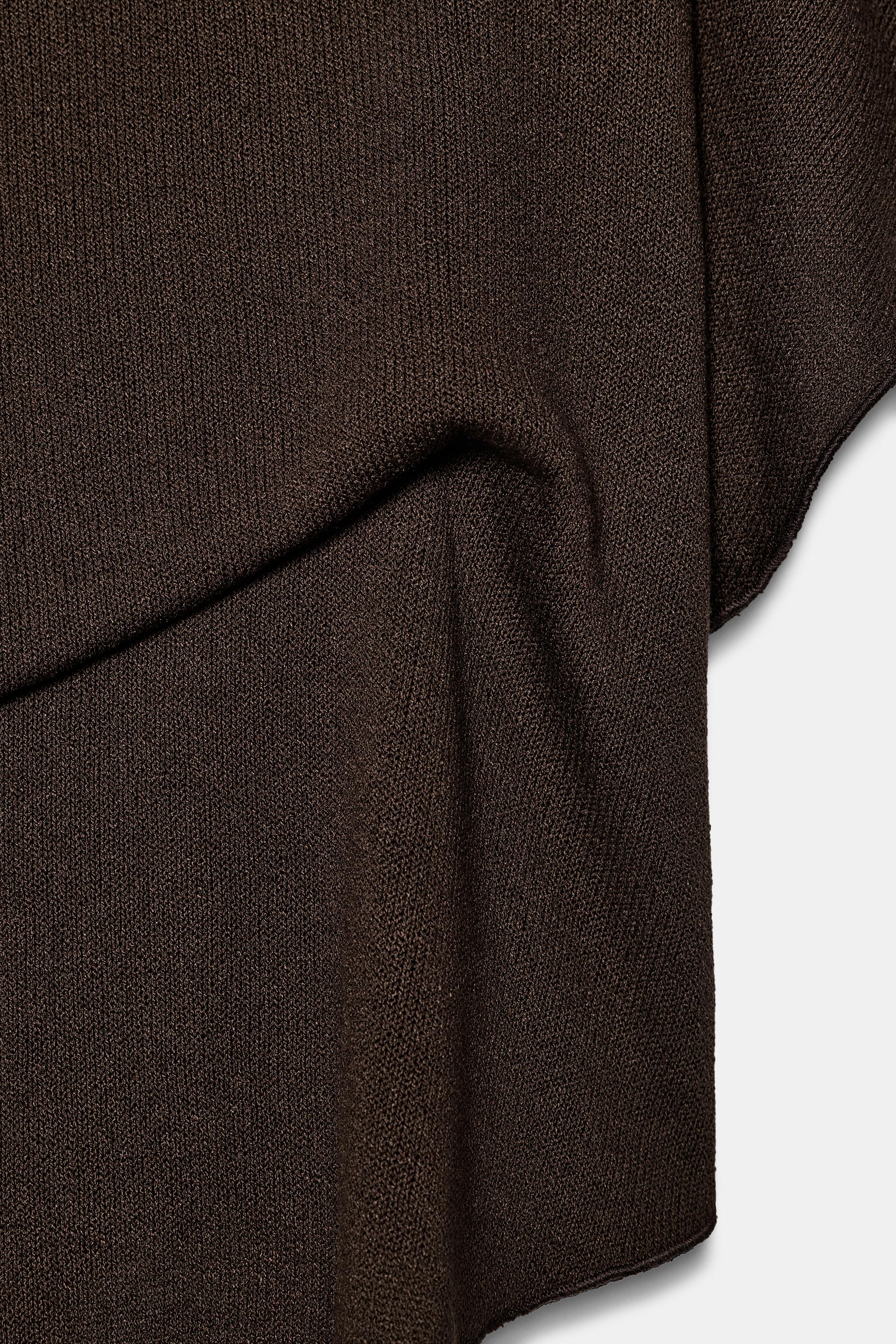 Женские топы Zara DRAPED CAPE TOP — фото 8