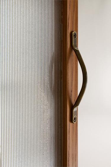 ASH WOOD STORAGE UNIT WITH GLASS DOORS - Brown by Zara - Image 5