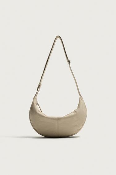 BOLSO DE HOMBRO NYLON - Blanco Hueso de Zara
