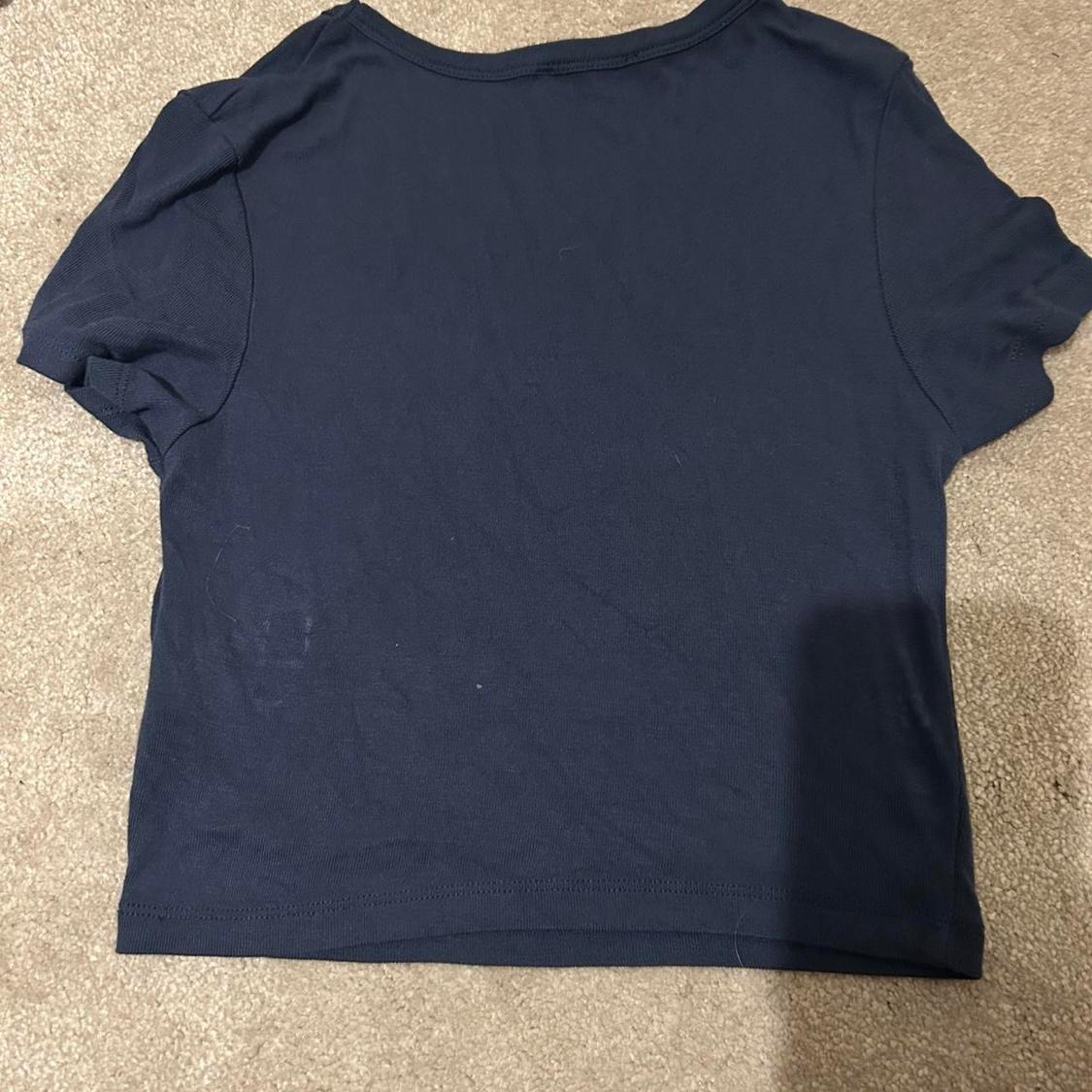 NAVY BLUE ZARA CROPPED TSHIRT - Image 3