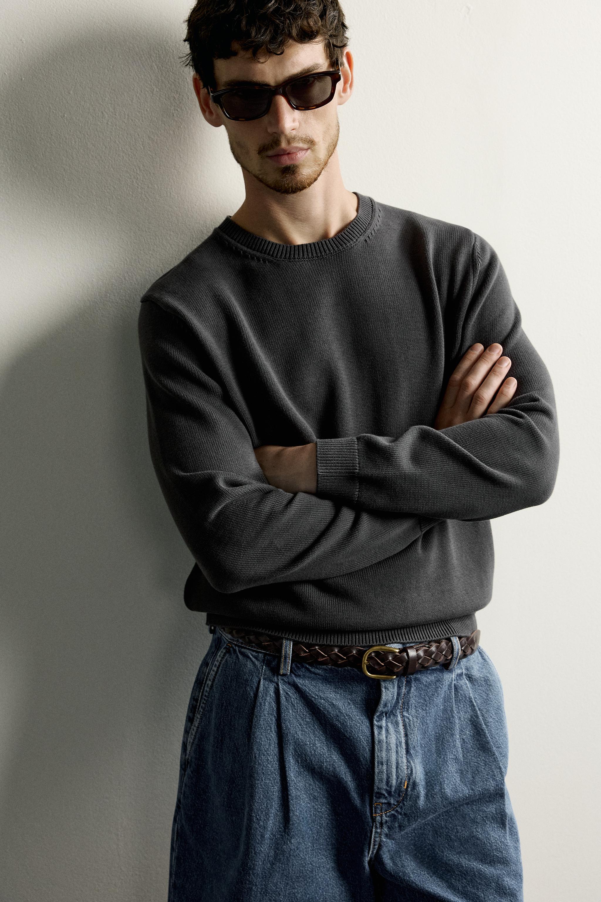 Мужские свитеры Zara COTTON REGULAR FIT JUMPER — фото 6