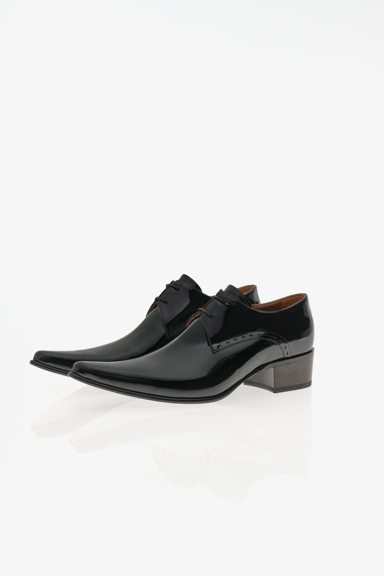 LIMITED EDITION LEATHER DERBY SHOES — Black