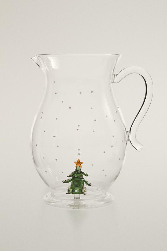 BOROSILICATE CHRISTMAS TREE JUG - Transparent by Zara - Image 0