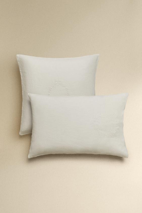 WASHED LINEN PILLOWCASE - Ecru by Zara - Image 0