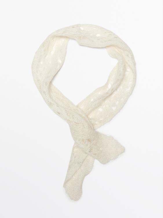 Alpaca blend chunky knit tie