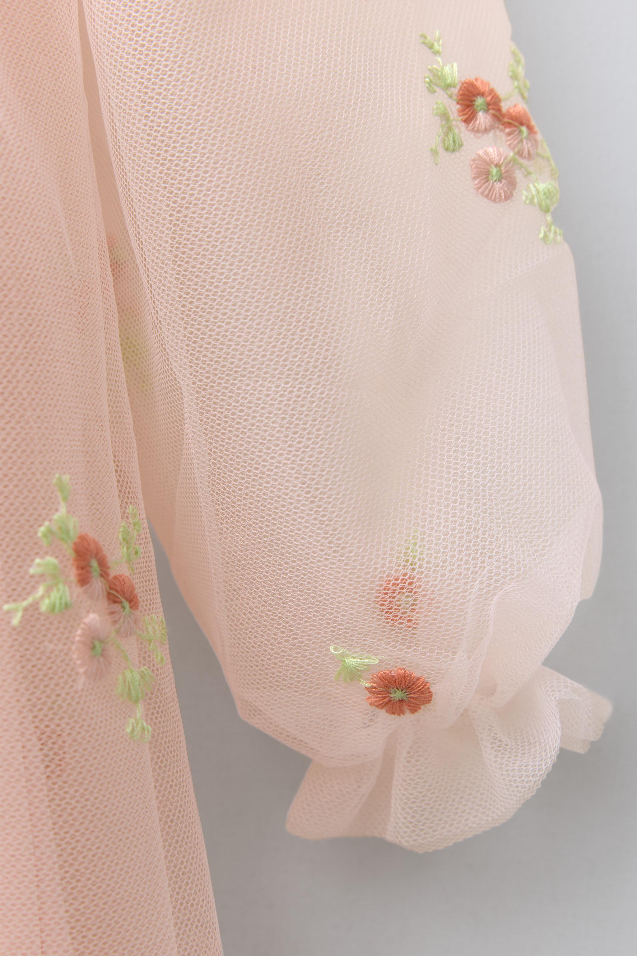 EMBROIDERED TULLE DRESS - Oyster-white | ZARA United States EMBROIDERED TULLE DRESS - Oyster-white | ZARA United States