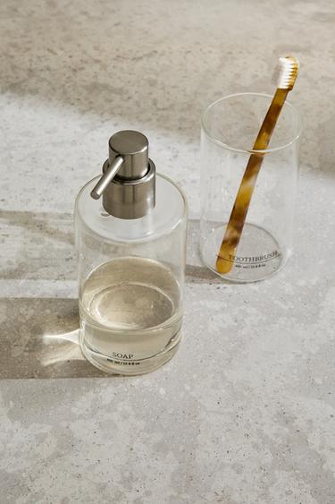 BOROSILICATE BATHROOM ACCESSORY SET - Blue by Zara